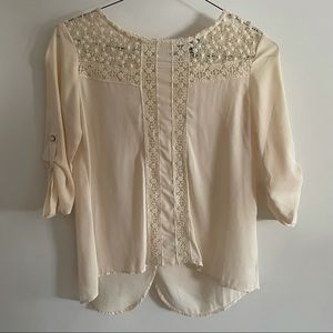 3/4 sleeved chiffon top